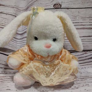 Anco Vintage 1991 White Bunny Easter Rabbit Plush Stuffed Animal